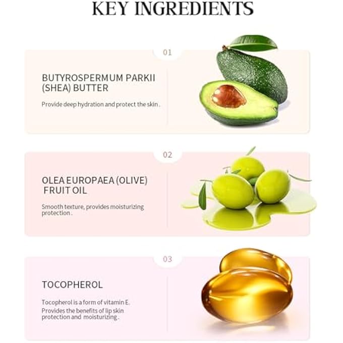 URQT LIP BUTTER BALM, HYDRATING, NOURISHING & SOFTENING LIP CARE WITH NATURAL OILS & FRUIT EXTRACTS, LONG-LASTING MOISTURE, NON-STICKY SHINE, SOFTEN DRY LIPS LIP CARE (#4 CAKE (GLITTER) - Image 3